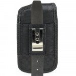 Wholesale Apple iPhone 6 Plus Note 4 3 Extendable Vertical Vinyl Belt Pouch (Black)